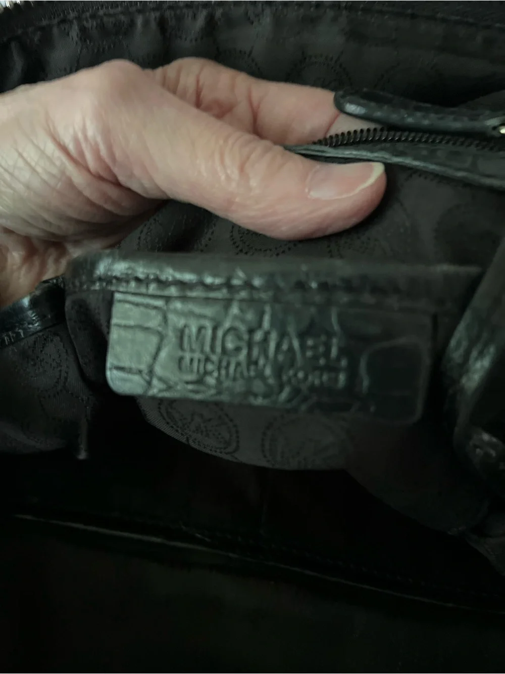 MICHAEL Michael Kors Black Satchel with Silver Hardware